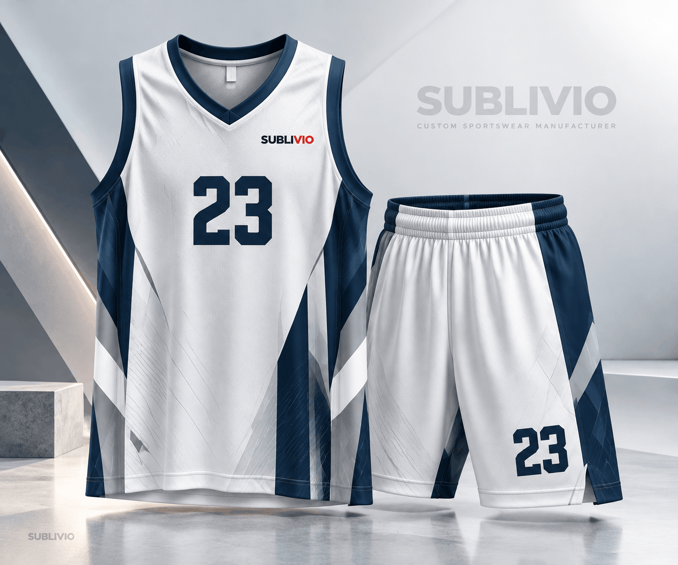 White Basketball Jersey Kit — Basketball sample