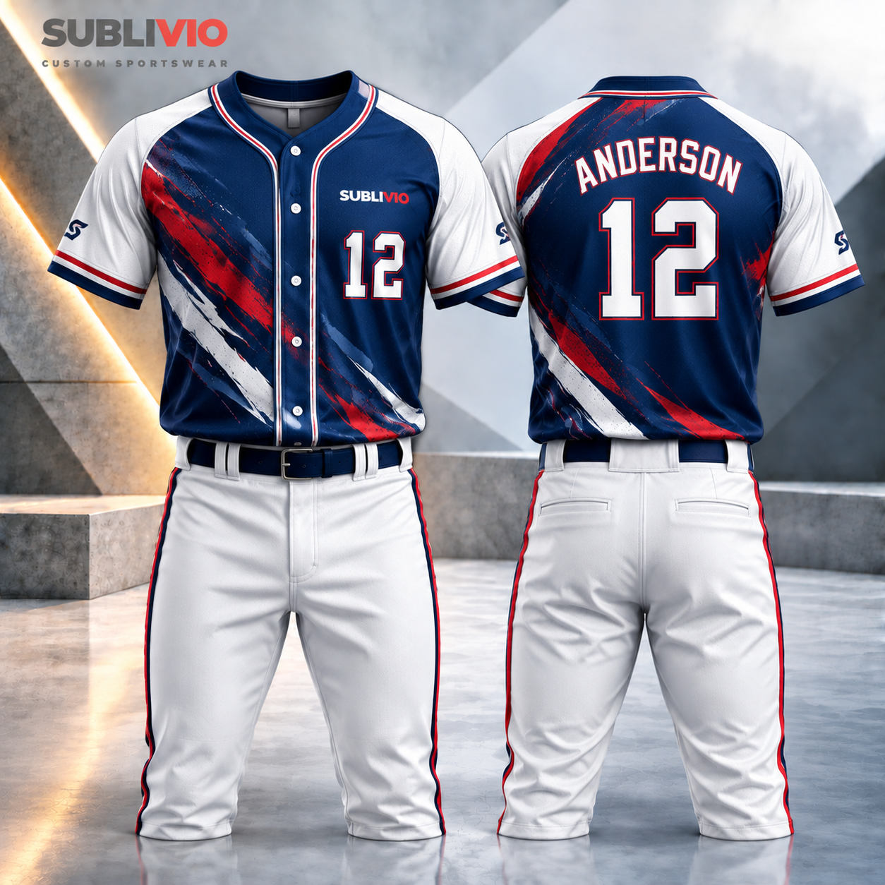 Custom baseball apparel portfolio example