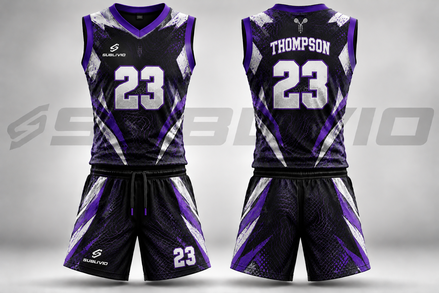 Purple & Black Lacrosse Jersey Kit — Lacrosse sample