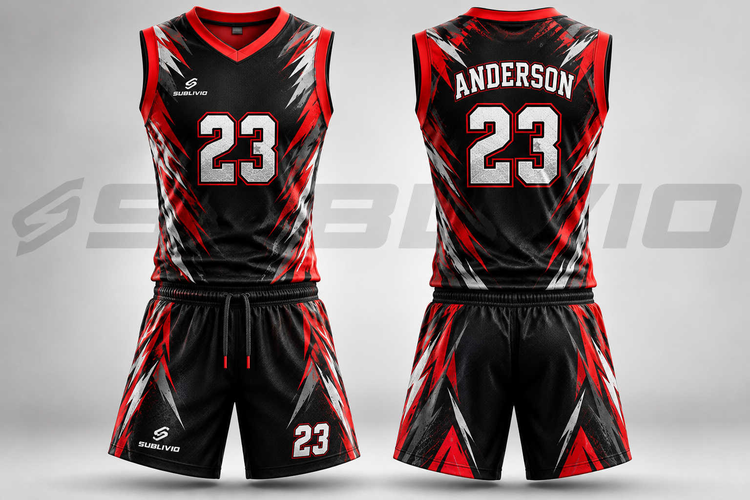 Black and Red Uniform for 7v7 football